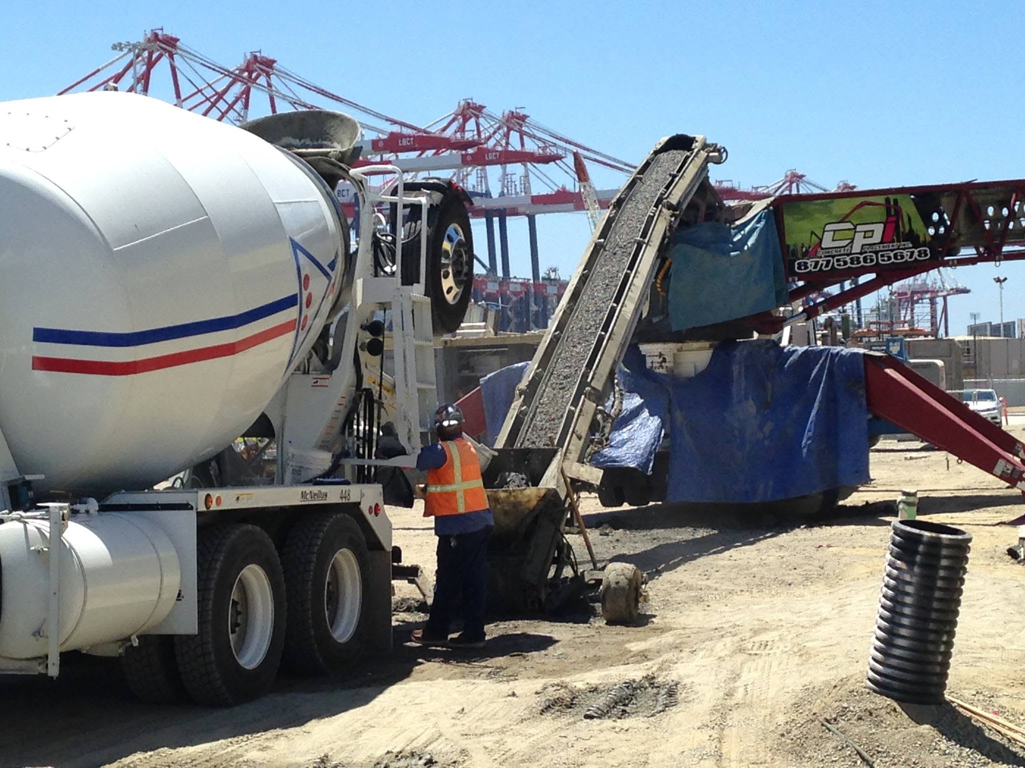 Construction worker building structural foundation formwork
